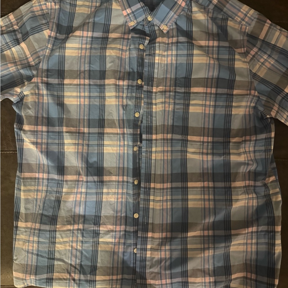 Men's Blue Plaid Shirt